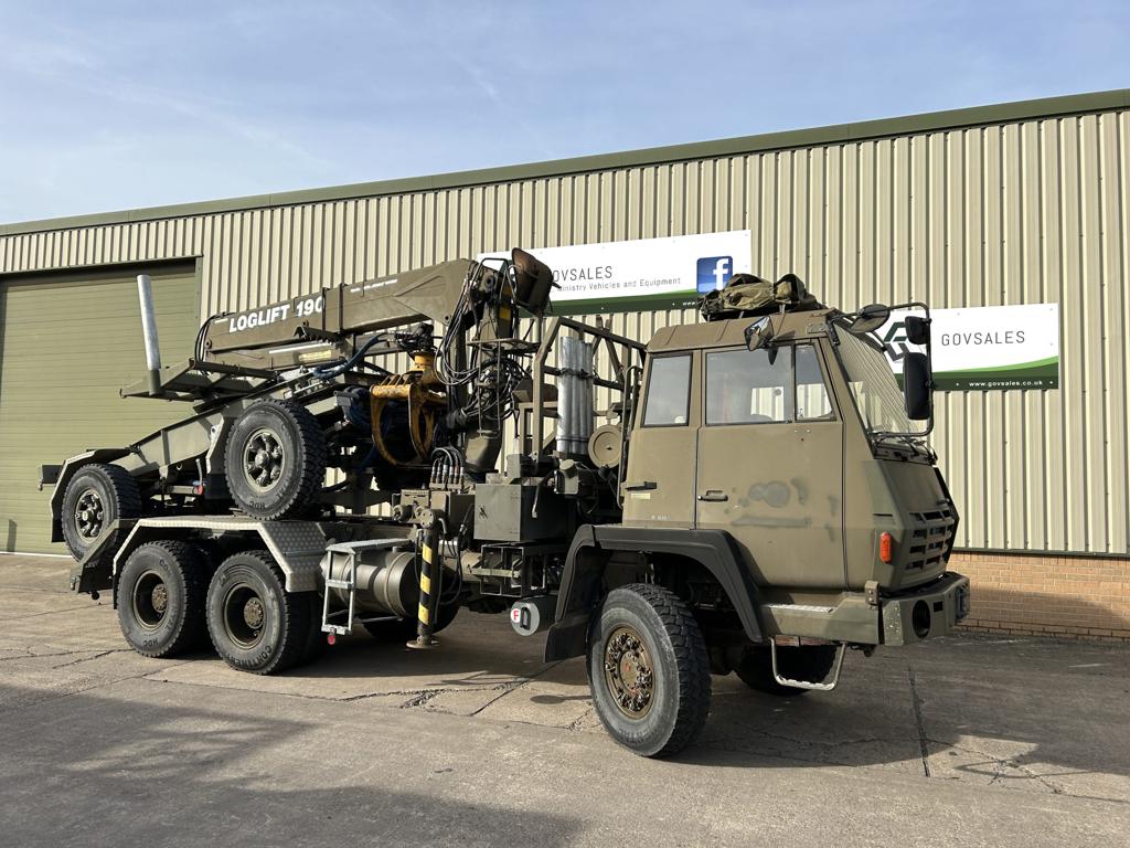 Ex Military - 50525 – Steyr 1491.310 6×6 Timber Loglift Cargo / Crane Truck