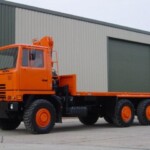 Ex Army Bedford TM 6x6 Flat Bed Cargo Truck with Atlas Crane Ex Army Bedford TM 6x6 Flat Bed Cargo Truck with Atlas Crane