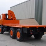 Ex Army Bedford TM 6x6 Flat Bed Cargo Truck with Atlas Crane Ex Army Bedford TM 6x6 Flat Bed Cargo Truck with Atlas Crane