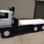 Ex Army Bedford TM 6x6 Flat Bed Cargo Truck with Atlas Crane Ex Army Bedford TM 6x6 Flat Bed Cargo Truck with Atlas Crane