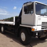 Ex Army Bedford TM 6x6 Flat Bed Cargo Truck with Atlas Crane Ex Army Bedford TM 6x6 Flat Bed Cargo Truck with Atlas Crane