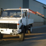 Mercedes Unimog U1300L 4x4 crane truck Mercedes Unimog U1300L 4x4 crane truck