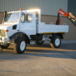Mercedes Unimog U1300L 4x4 crane truck Mercedes Unimog U1300L 4x4 crane truck