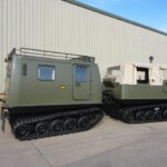 Ex Army Hagglunds BV206 Soft Top All Terrain Vehicle (ATV) Fitted with a Rear Personnel Carrier Body Ex Army Hagglunds BV206 Soft Top All Terrain Vehicle (ATV) Fitted with a Rear Personnel Carrier Body