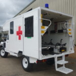 Ex MOD Land Rover Defender 130 Pulse Battle Field Ambulance Ex MOD Land Rover Defender 130 Pulse Battle Field Ambulance