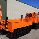 Ex Army Hagglunds BV206 All Terrain Vehicle (ATV) fitted with cargo bed and hydraulic crane Ex Army Hagglunds BV206 All Terrain Vehicle (ATV) fitted with cargo bed and hydraulic crane