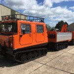 Ex Army Hagglunds BV206 All Terrain Vehicle (ATV) fitted with cargo bed and hydraulic crane Ex Army Hagglunds BV206 All Terrain Vehicle (ATV) fitted with cargo bed and hydraulic crane