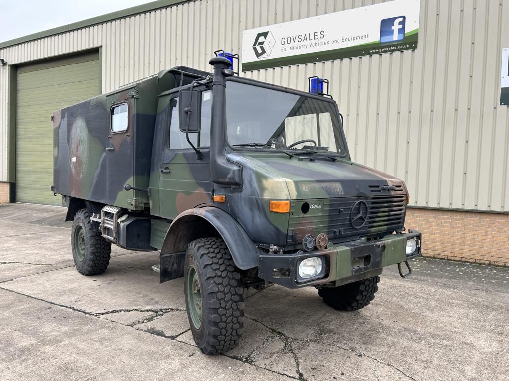 ex army Mercedes Unimog U1300L Turbo 4×4 Ambulance